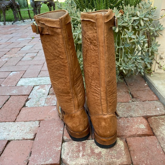 Jim Barnier Camel Brown Leather High E Boot Women's Boots Size 10 Mid Calf - Picture 6 of 11